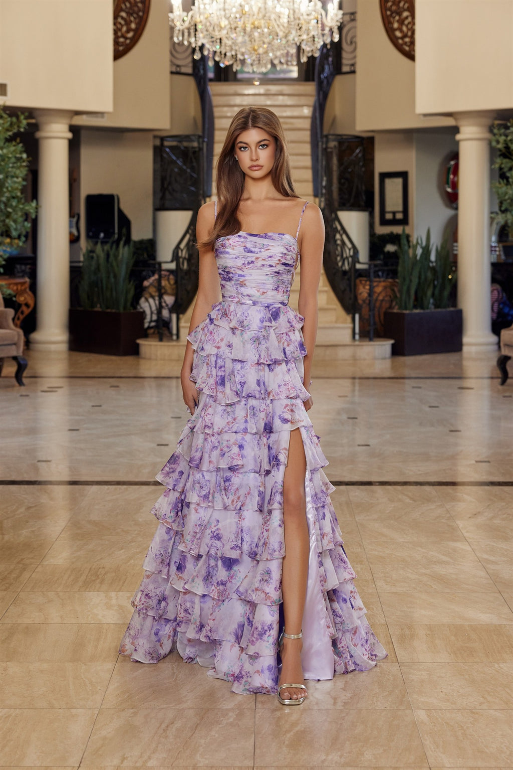Q1777/Lilac Print / Size 8/ Nox