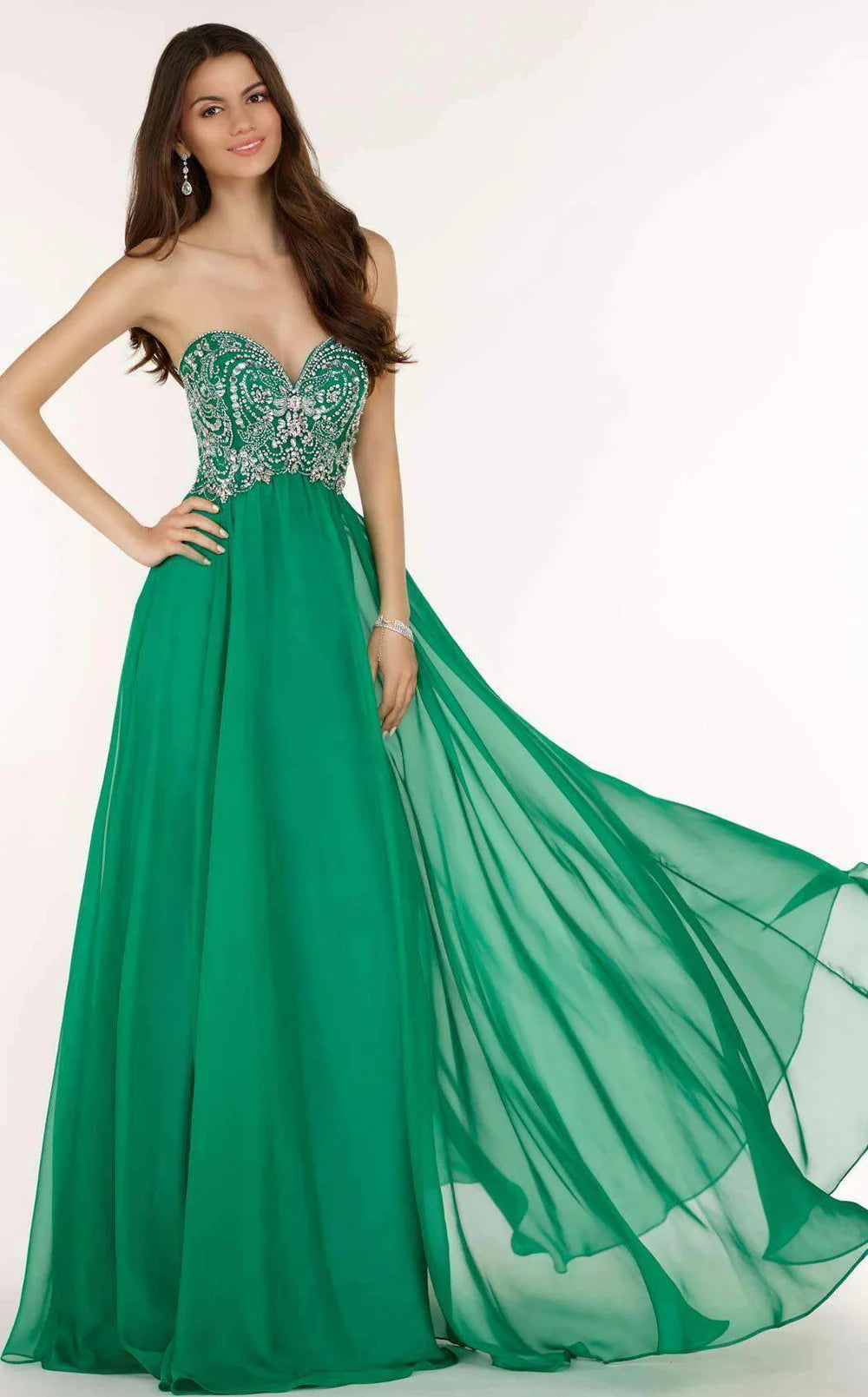 2866 /Emerald Green /Size 24 / Alyce
