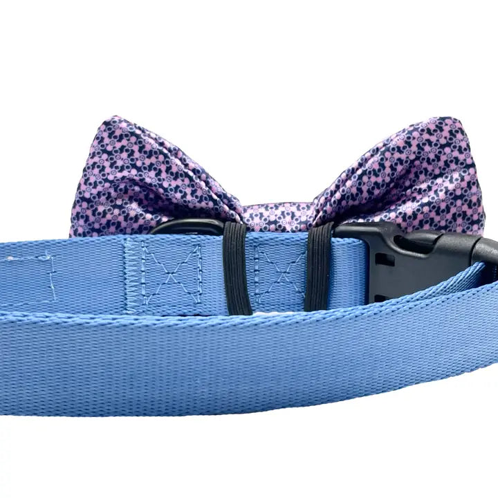 Pink and Blue Dog Bow tie
