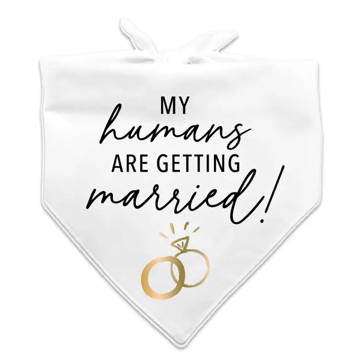 My Humans are getting married Doggie Bandanas