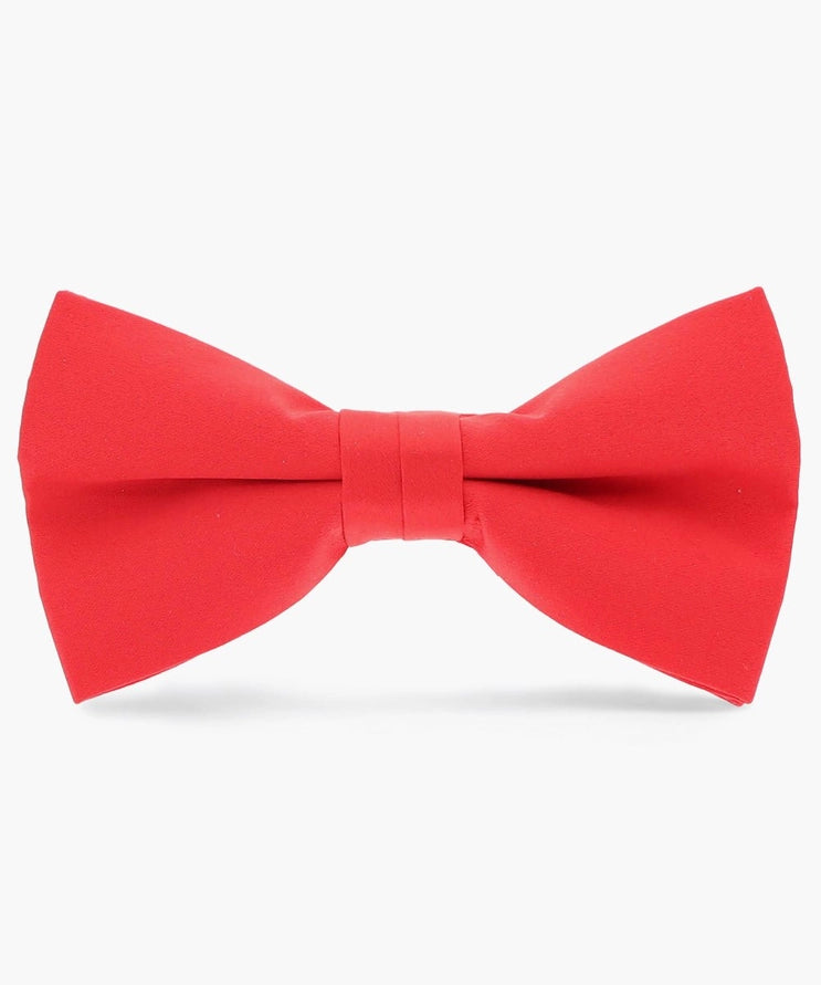 Satin Red Bow Tie