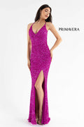Primavera Long Fuchsia Dress