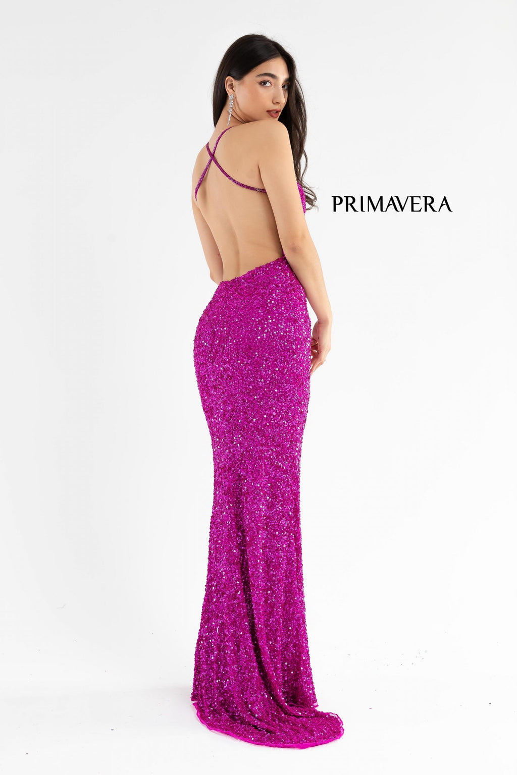 Primavera Long Fuchsia Dress