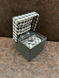 White-Black pattern tie