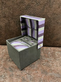 Purple Stripe Pattern Bowtie
