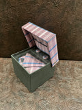 Rose Plaid Print Tie