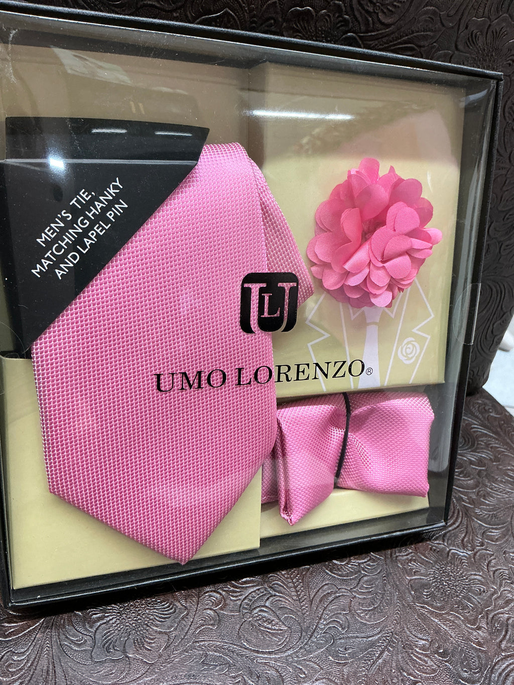 Pink Long Tie Set