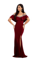 3497/burgundy/Size 8/clarisse