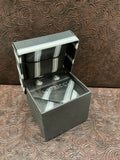Black striped tie