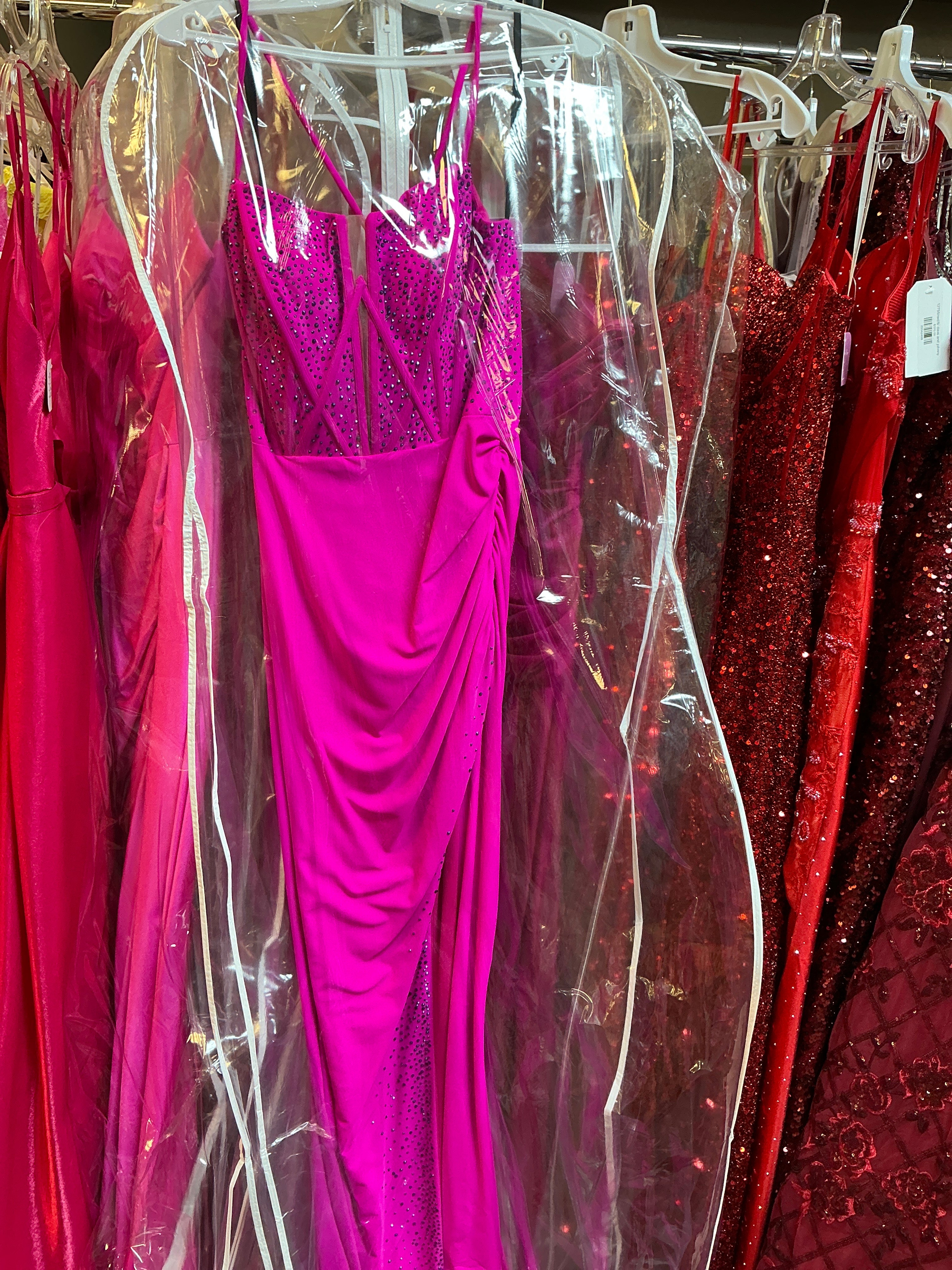 1884/hot fuchsia/8/ the secret dress