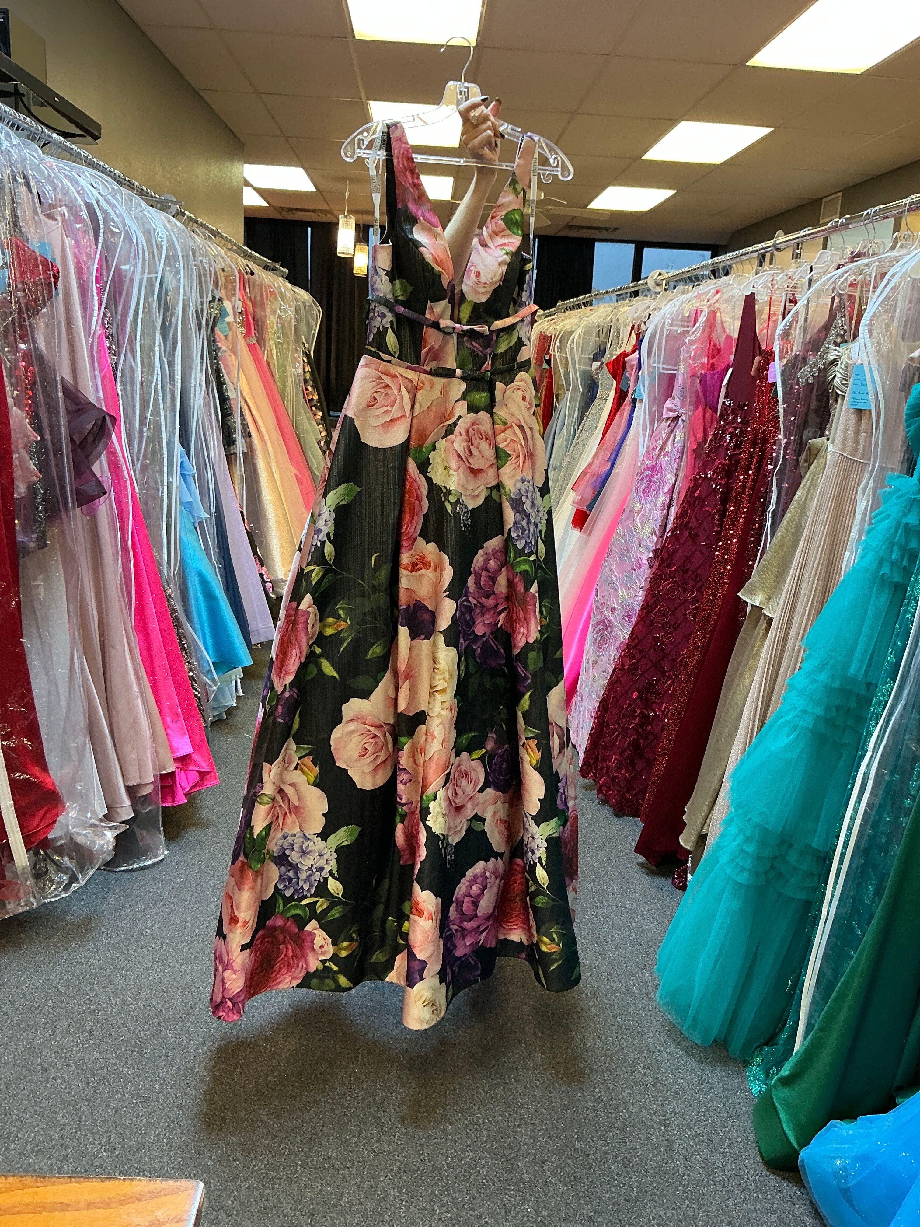 11735 / Black Floral / 4 / Blush