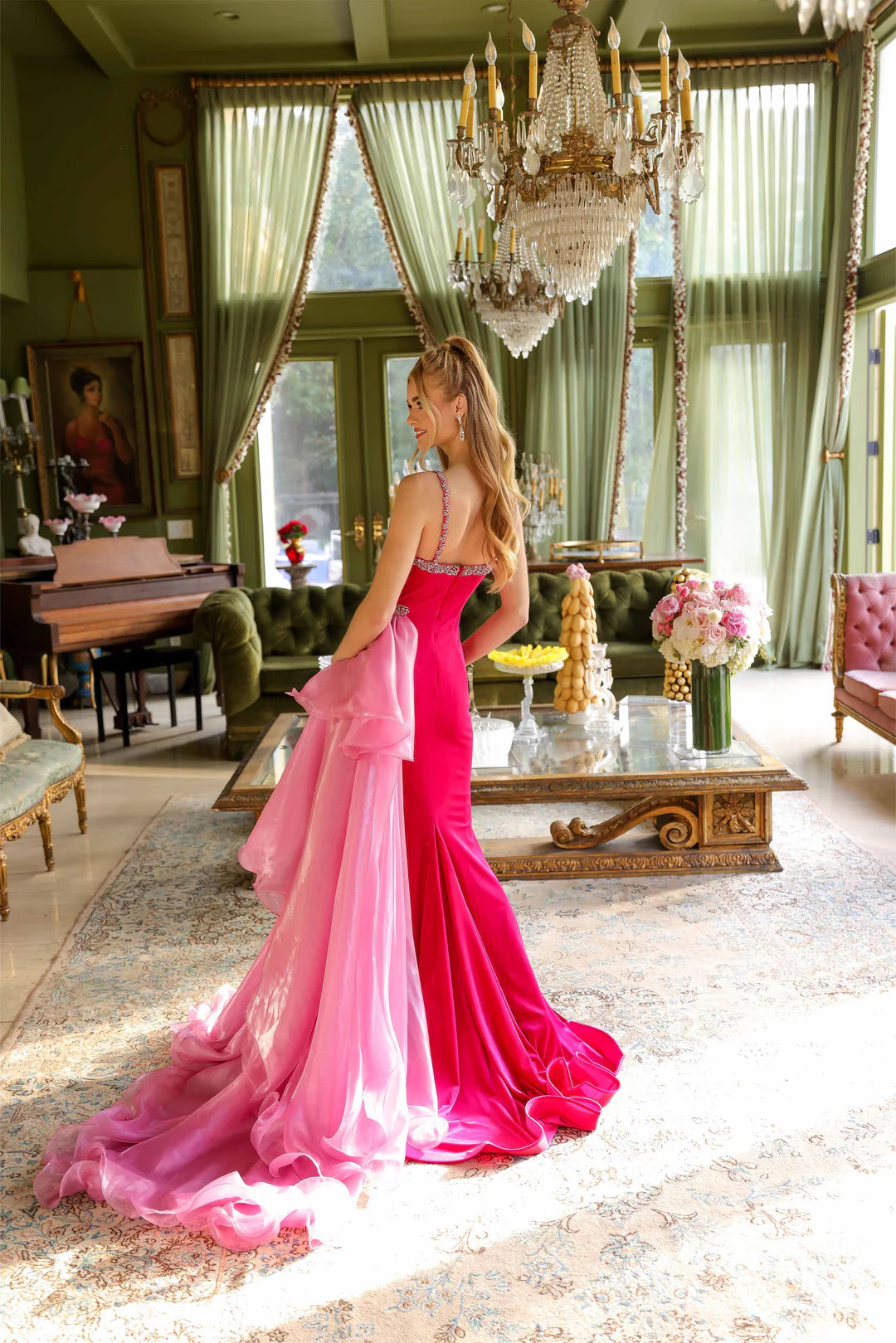39556/ Fuchsia & Light pink/ Size 14/ Ava Presley