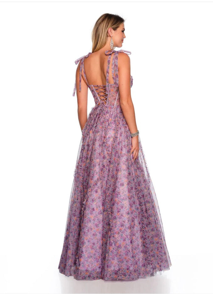11591/ Purple Print/ Size 8/ Dave & Johnny