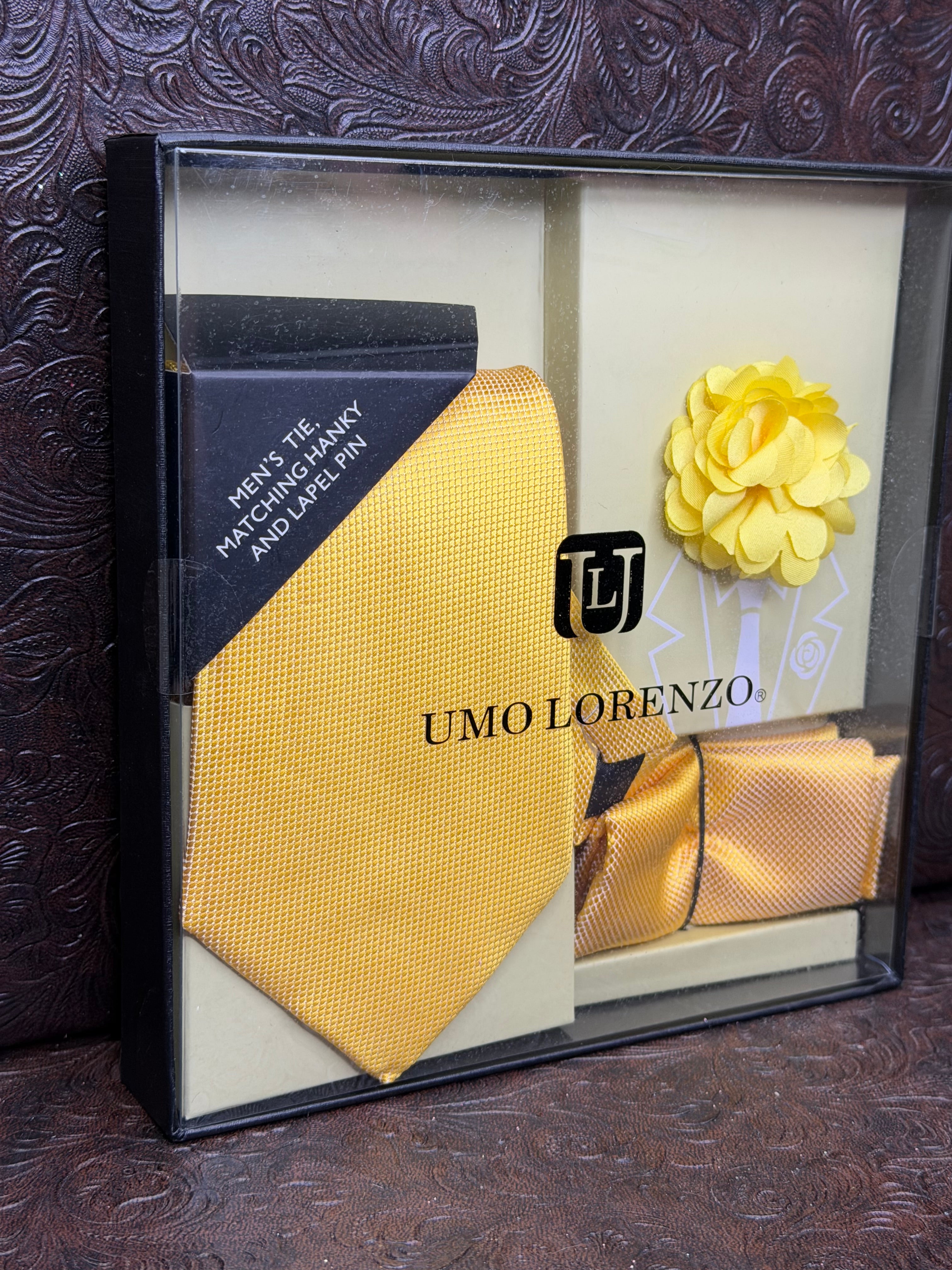 Yellow Long Tie Set