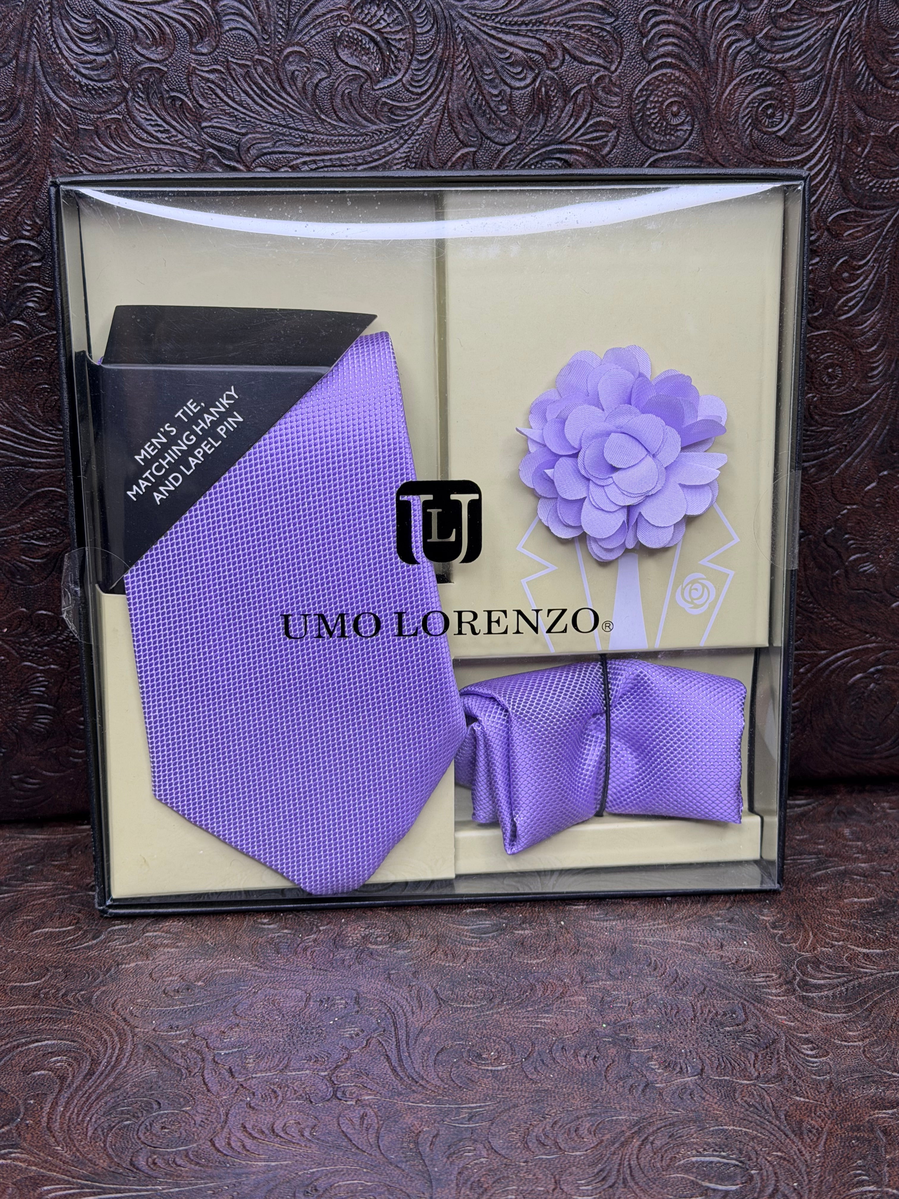 Purple Long Tie Set