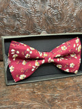 Red Floral Bowtie
