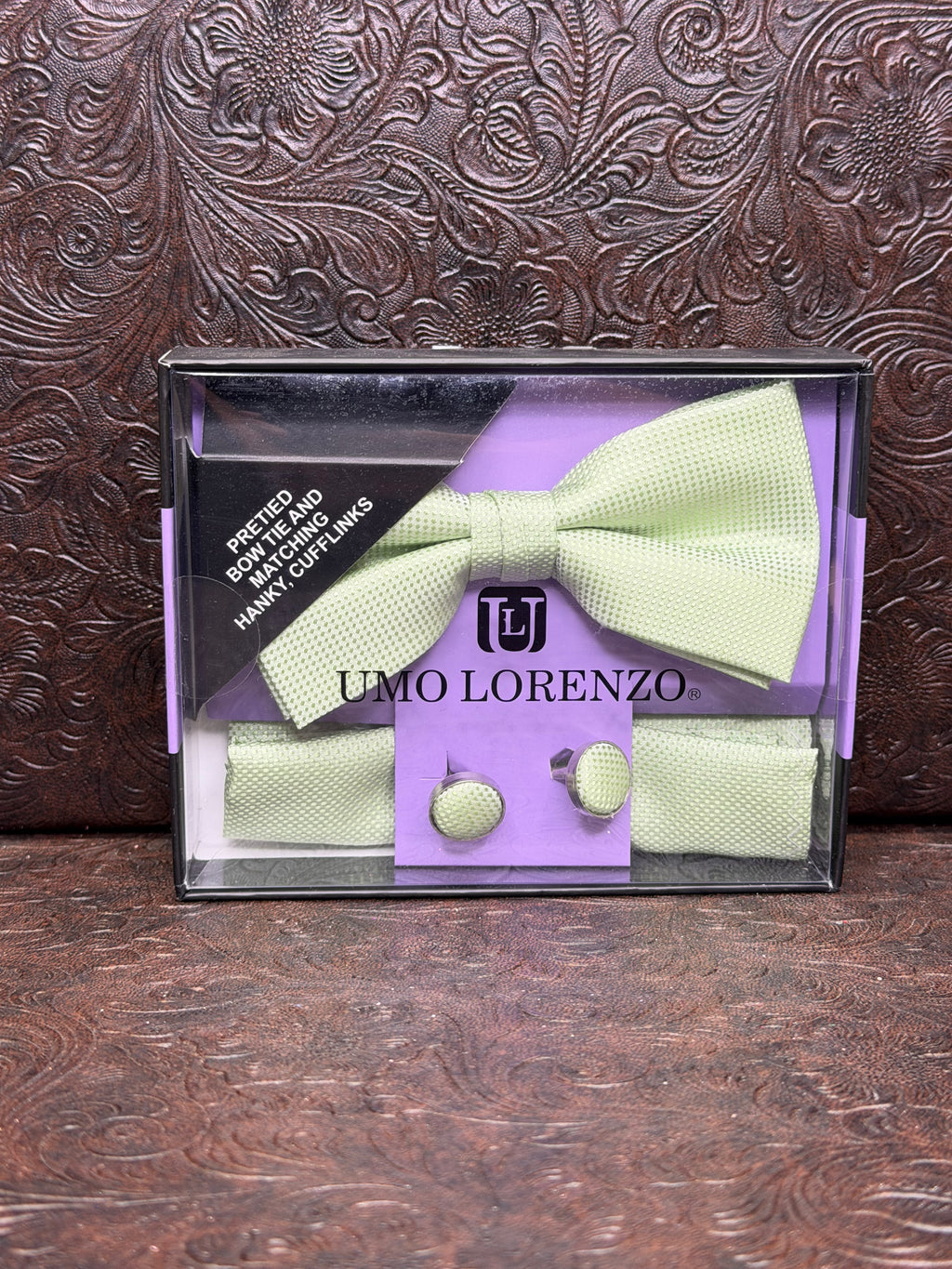 Light Green Bow Tie Set