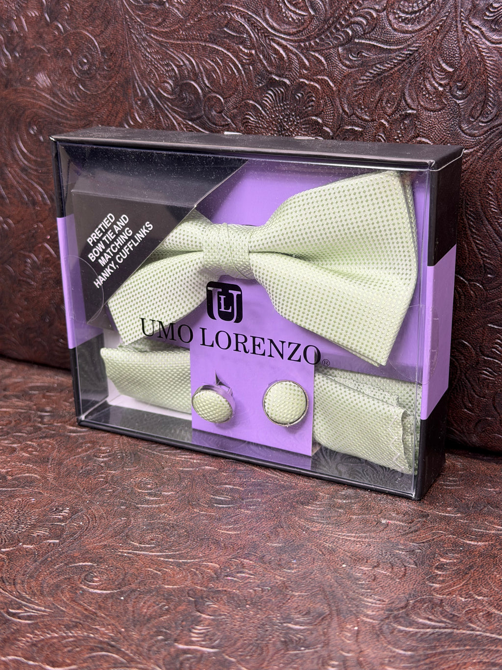Light Green Bow Tie Set