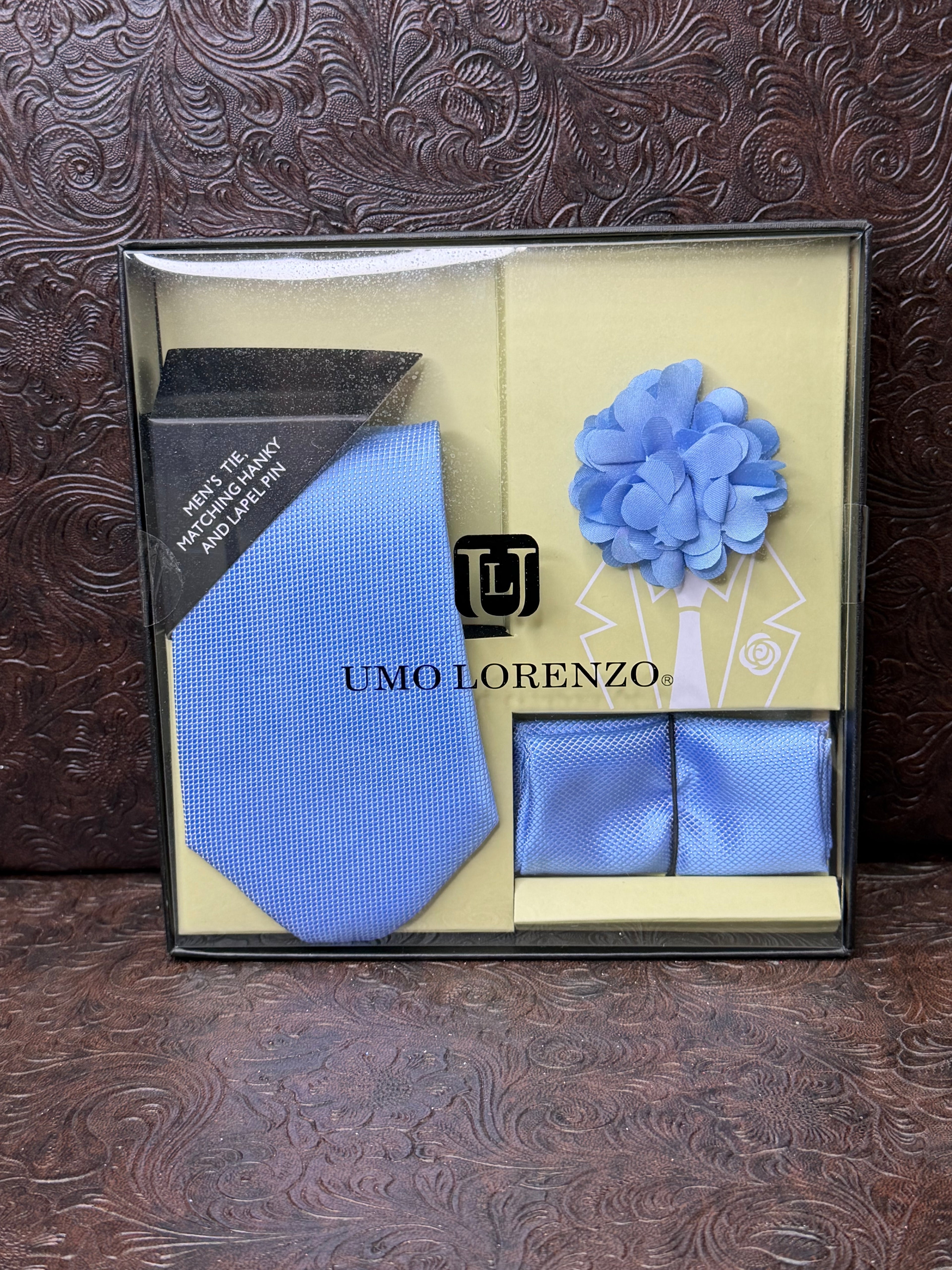 Blue Long Tie Set