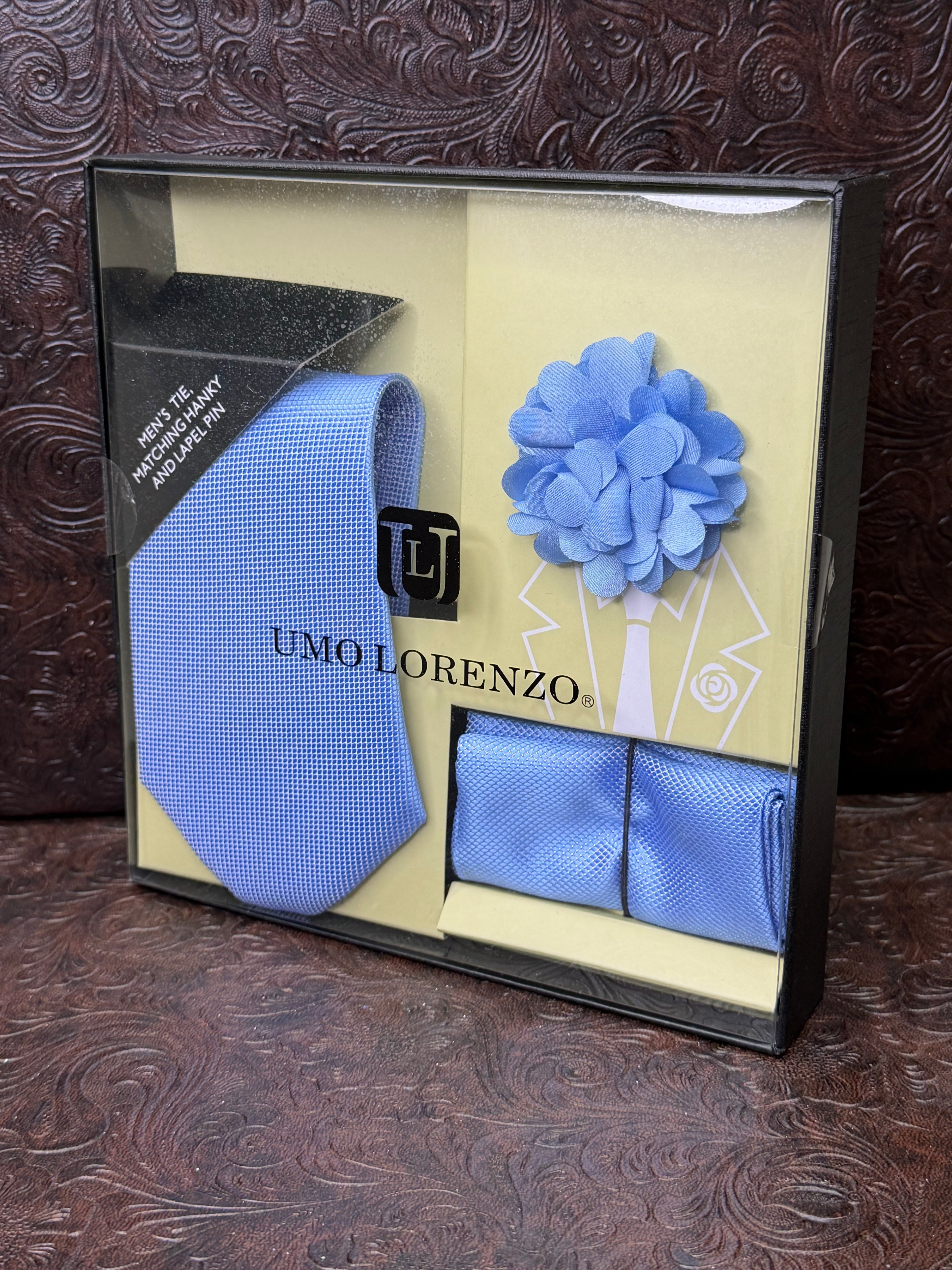 Blue Long Tie Set