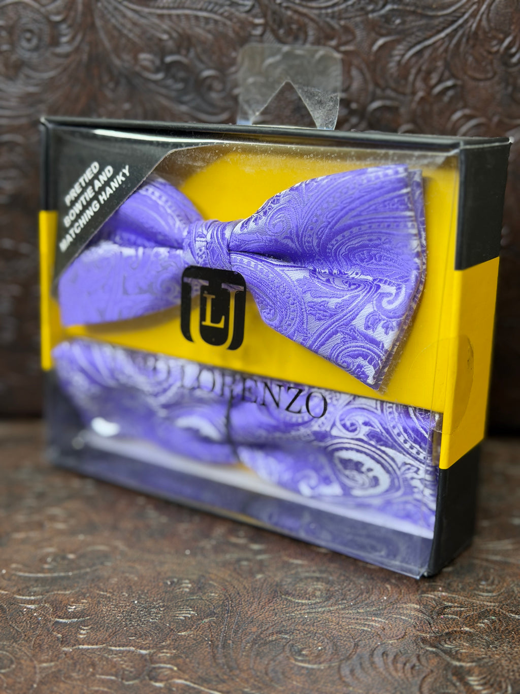 Lavender Paisley Print Bowtie