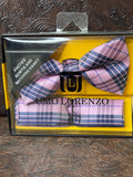 Pink Plaid bowtie set