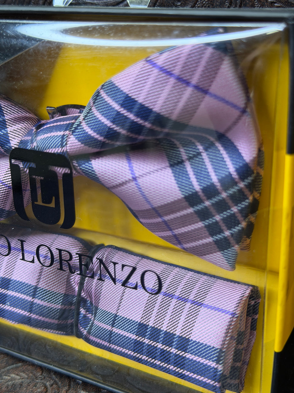 Pink Plaid bowtie set