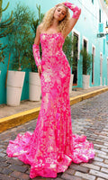 NOX Long Fuchsia Dress