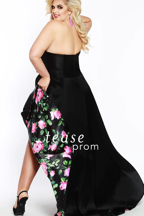 1830 / Black & Floral /Size 24 / Tease