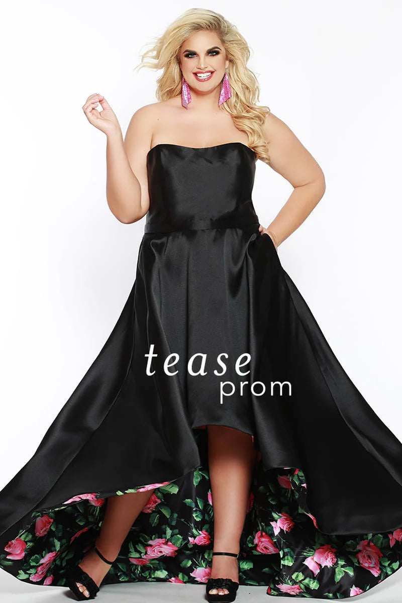 1830 / Black & Floral /Size 24 / Tease