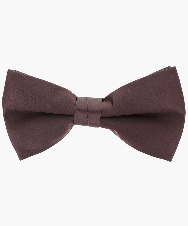 Satin Brown Bow Tie