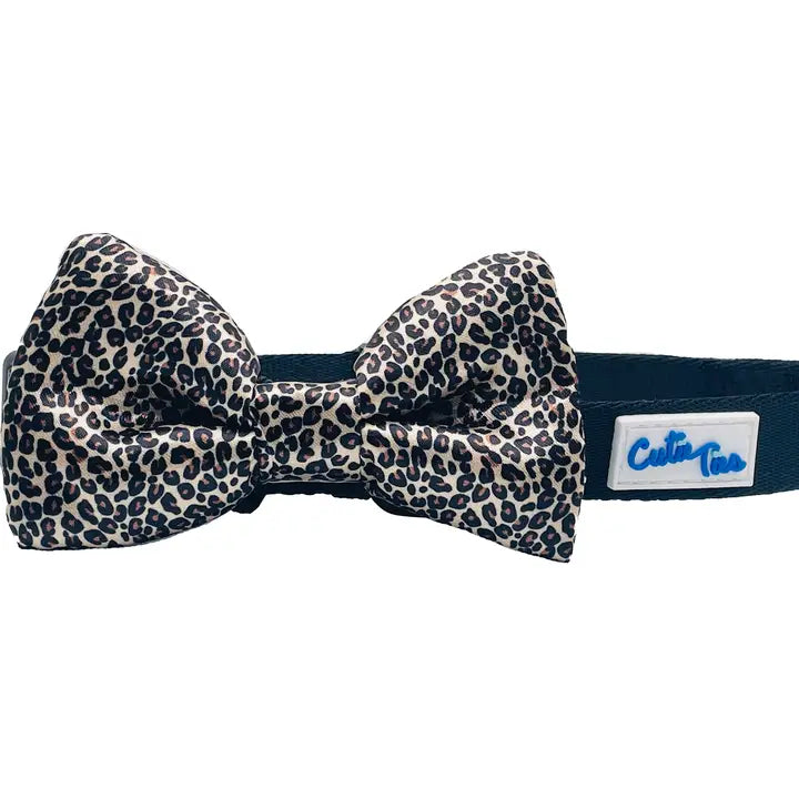 Cheetah Print Dog Bow tie