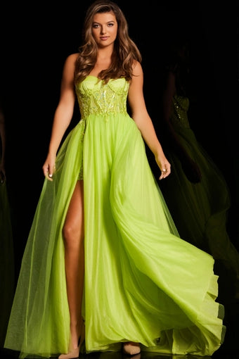 JVN38656A / Lime / Size 4 / Jovani