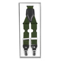 Leather Suspenders/ Olive /CLSUS