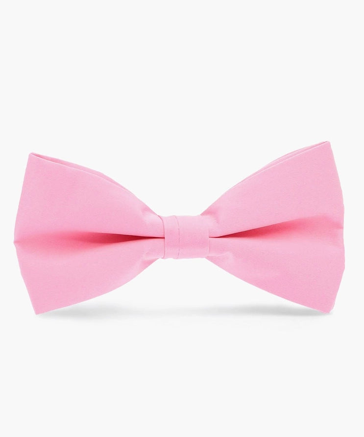 Satin Pink Bow Tie