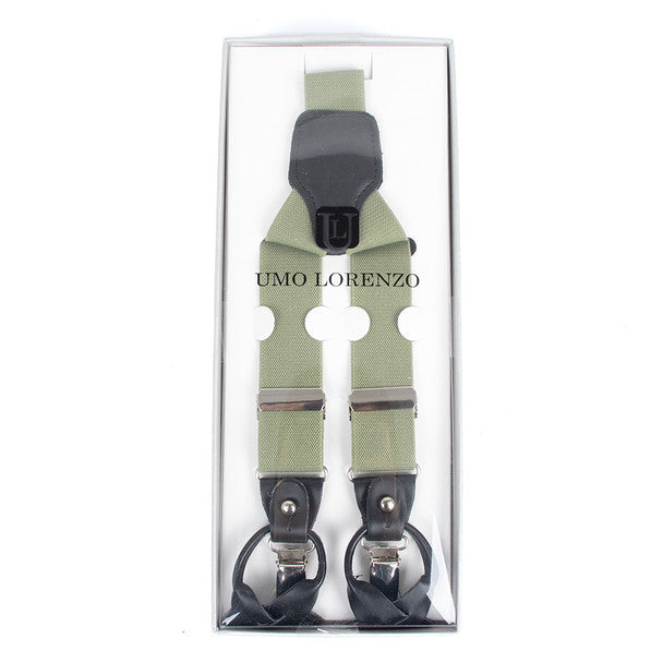 Leather Suspenders/ Sage /CLSUS